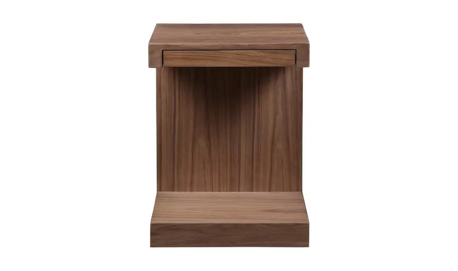 Zio Side Accent Table Walnut Brown