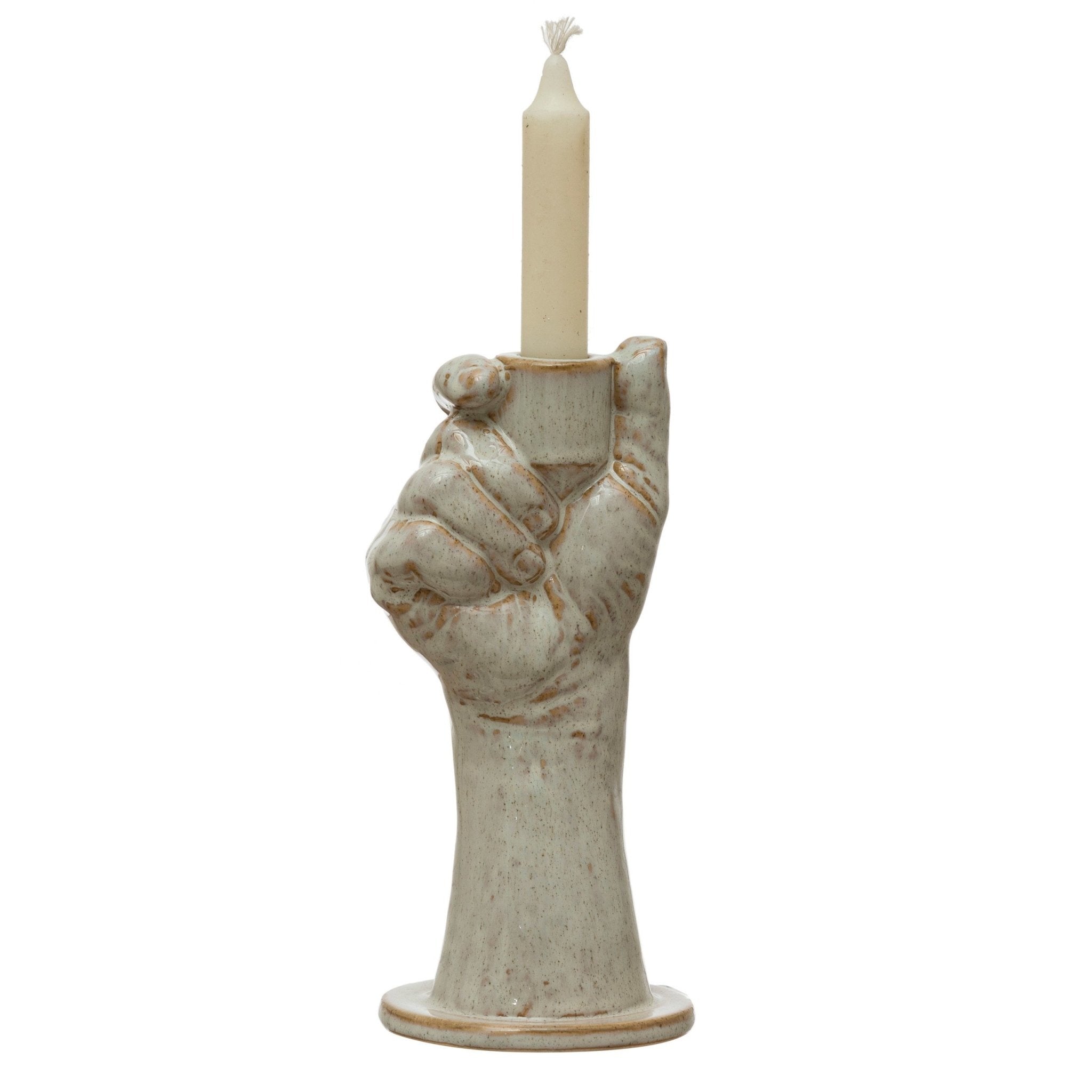 Stoneware Hand Taper Holder
