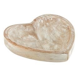 White Wooden Heart Large