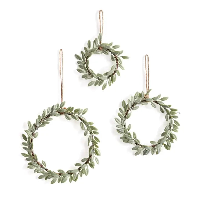 Lambs Ear Wreath Ornaments (Set of 3)