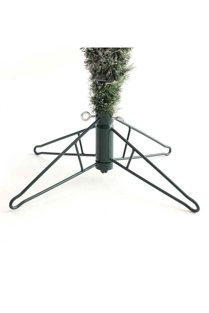 9' Prelit Slim Flocked Utica Christmas Tree - Warm White