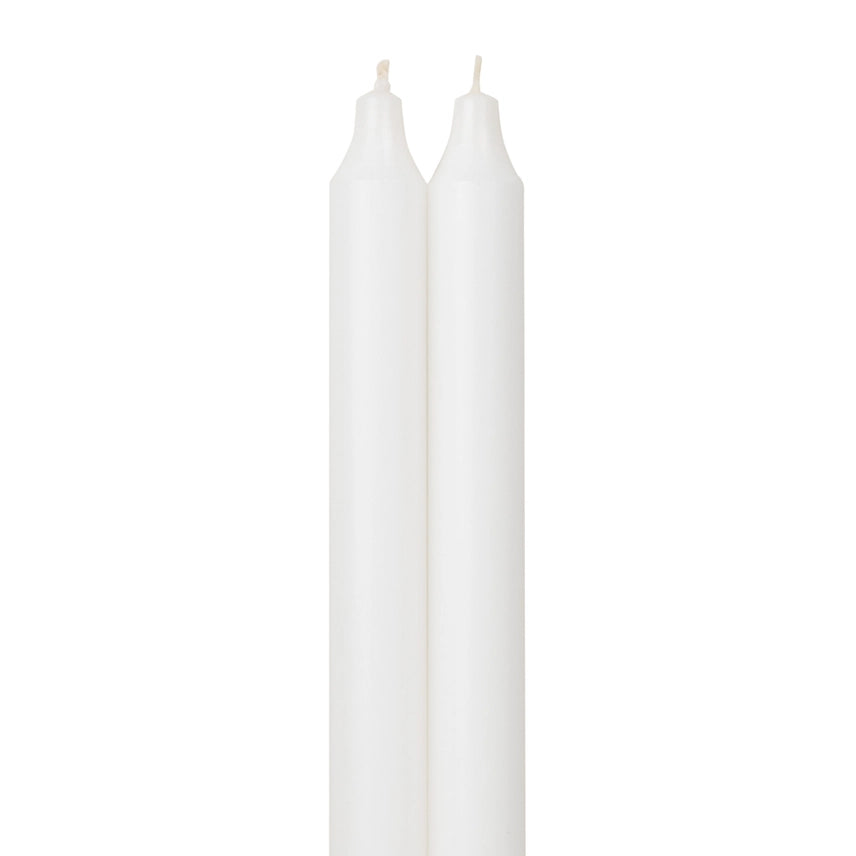 12" Taper Candles - 2pc Box - Pure White