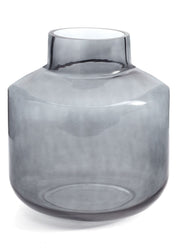 Ankara Colored Glass Vase - Charcoal