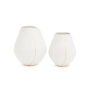 Merrill Ceramic Vase White/Gold - Small