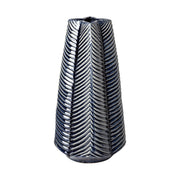Bashir Dark Navy Gloss Ceramic Vase - Large