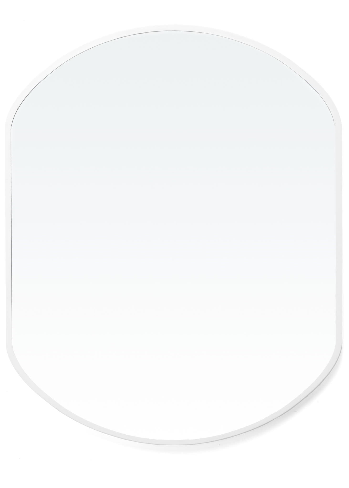 Brady Oval Mirror - White - Large