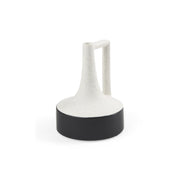 Burton Ceramic Jug Vase - White & Black - Small