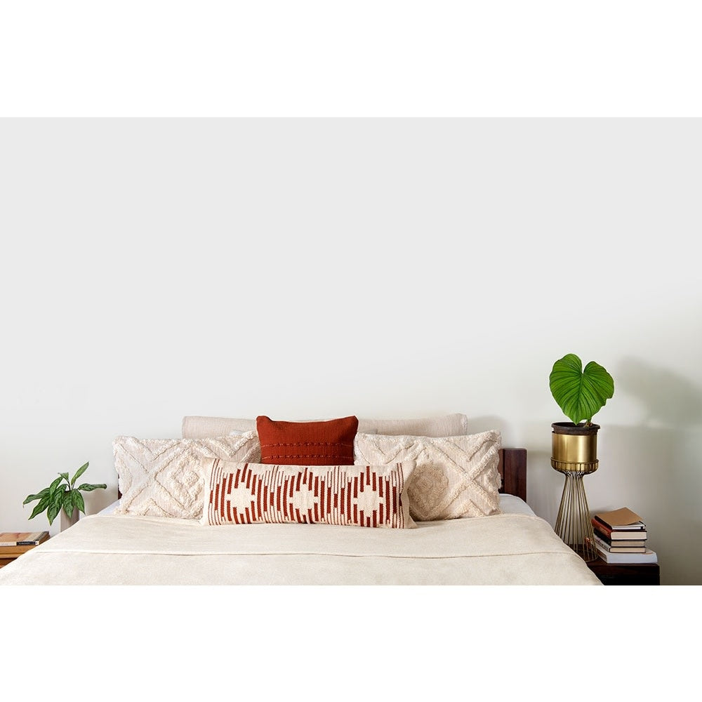 Terra Diamond Lumbar Pillow - Rust/Natural
