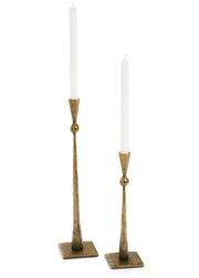 Hand Hammered Candle Holder - Small - Antique Brass