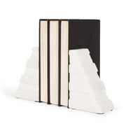 Cavetto White Marble Bookends