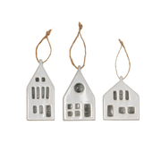Vail Chalet Ornament - White (3 Styles)