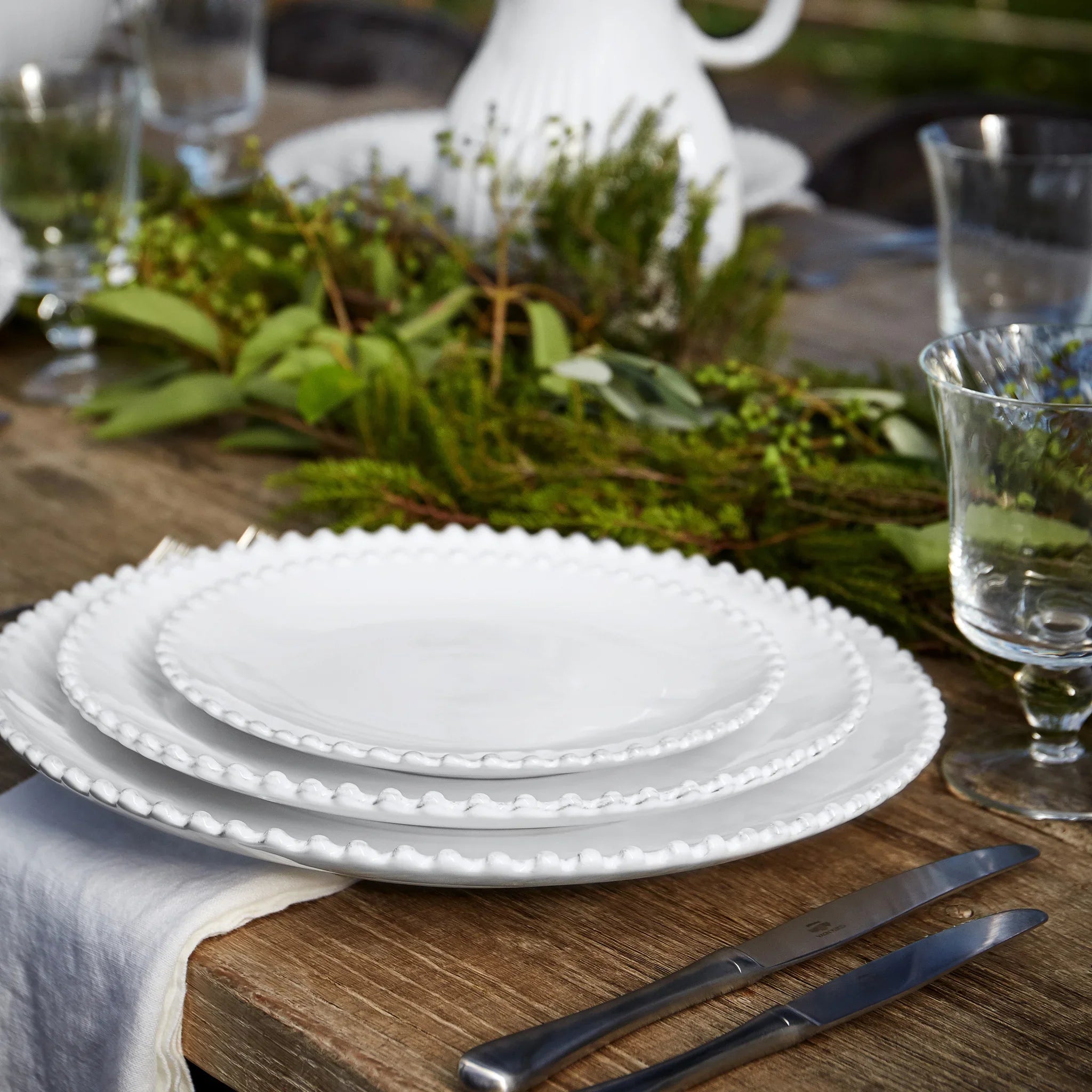 Pearl Dinner Plate - White