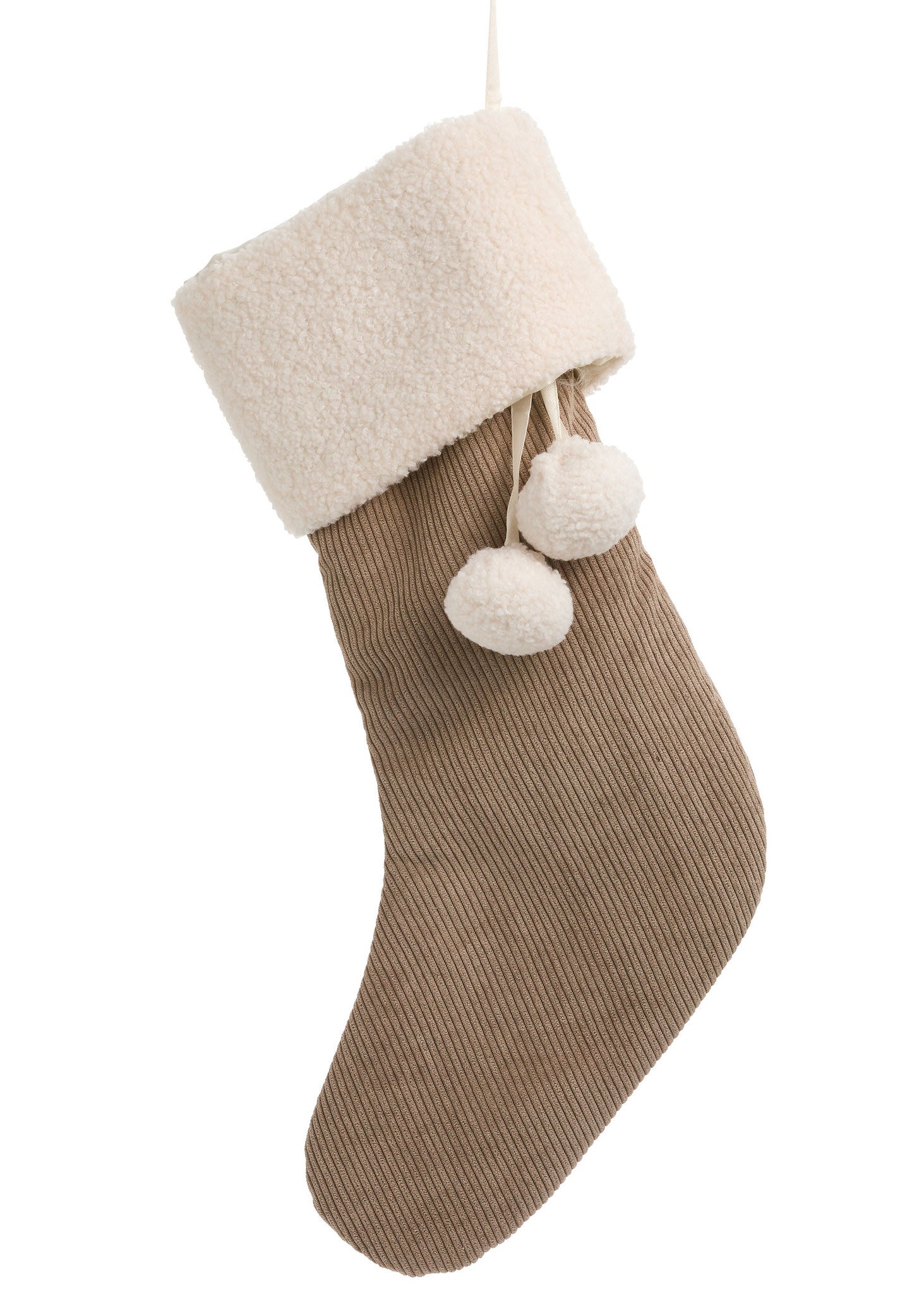 Corduroy Stocking - Taupe