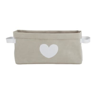 Grey Heart Washable Storage Container