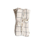 Square Cotton Napkins - Plaid and Stripes (Set of 4)