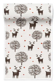 Deer Table Runner - Black/White