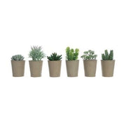 5.5"H Faux Succulent in Paper Pot