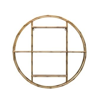 Metal Bamboo Wall Shelf