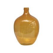 Recycled Glass Bottle - Mustard - Oval