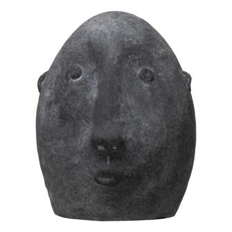 Terracotta Face - Distressed Matte Black Finish