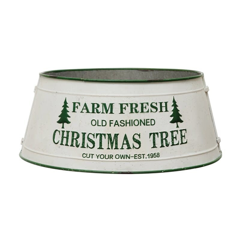 Metal Christmas Tree Collar - "Farm Fresh Christmas Tree"