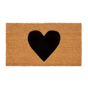 Black Heart Door Mat