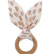Crinkle Bunny Ears Teether - Rainbow
