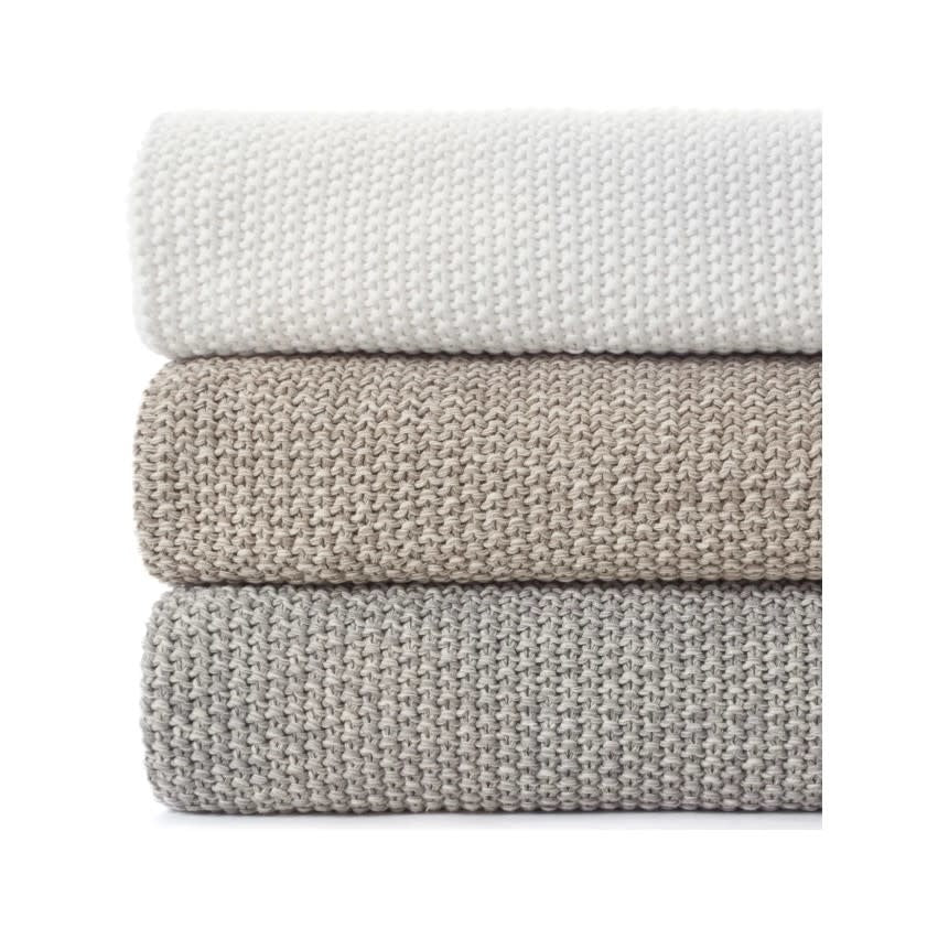Egan Knitted Coverlet - White - Queen
