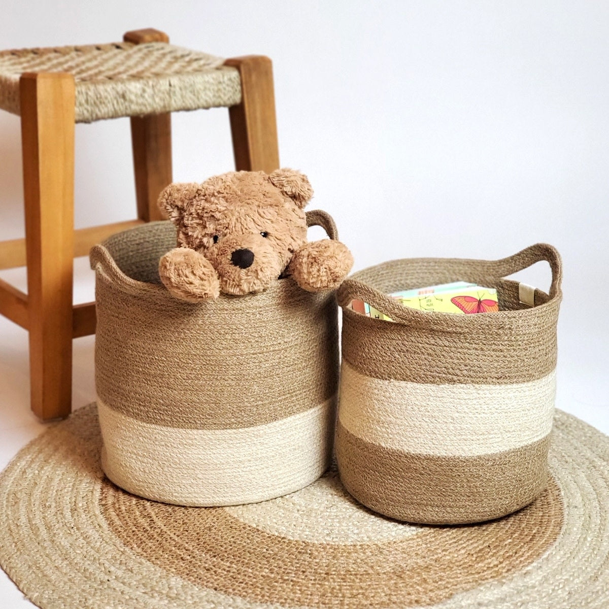 Agora Stripe Basket (Set of 2)