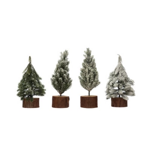 Mini Faux Pine Tree - Snow Finish