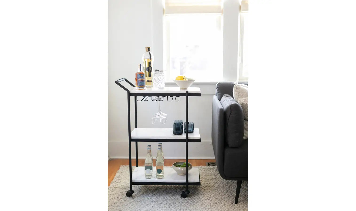 After Hours Bar Cart White