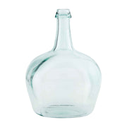Clear Blue Bottleneck Vase