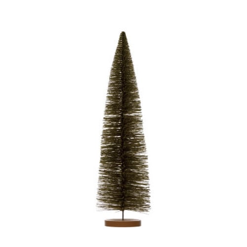 Flocked Plastic Bottle Brush Tree - Large