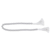 Wooden Beads w/ Tassles - Grey