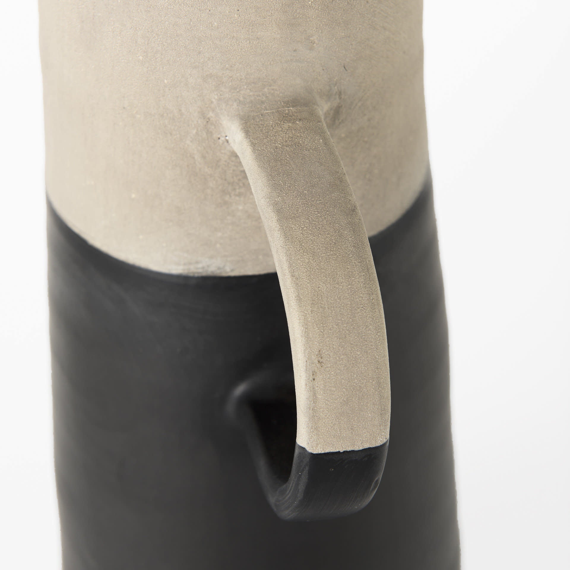 Garand Two-Toned Ceramic Jug - Black - Large