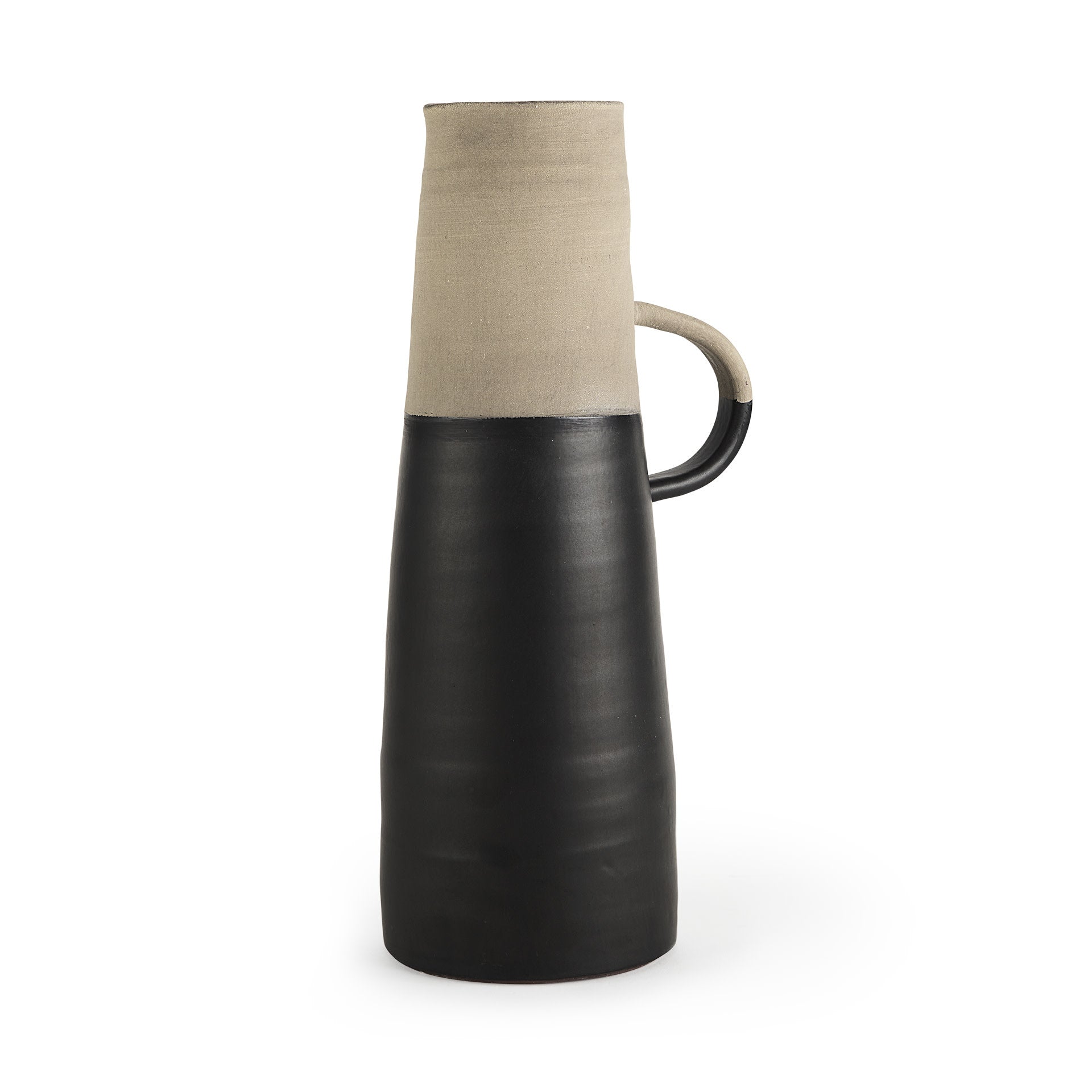 Garand Two-Toned Ceramic Jug - Black - Large