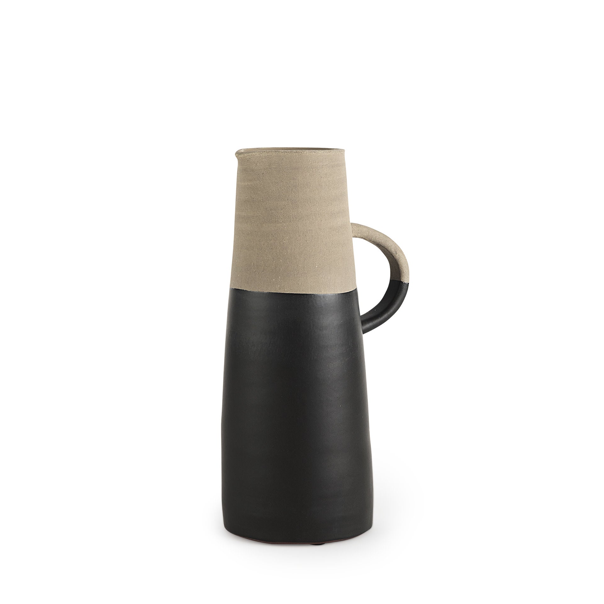 Garand Two-Toned Ceramic Jug - Black - Medium
