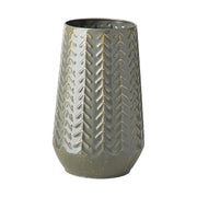 Gemma III Chevron Vase - Green/Grey