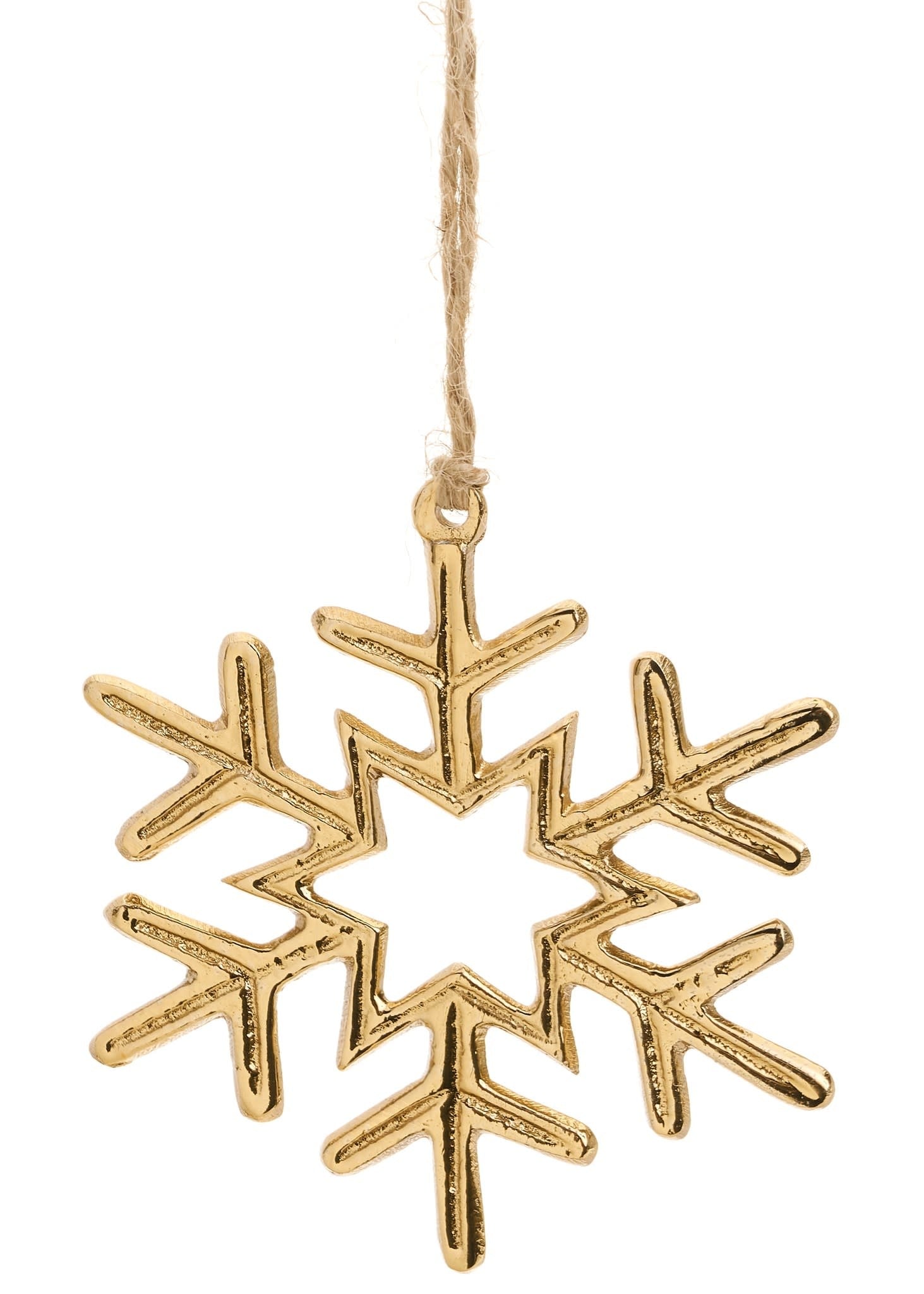 Aluminum Snowflake Ornament - Gold