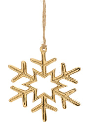 Aluminum Snowflake Ornament - Gold