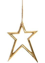 Aluminum Star Ornament - Gold