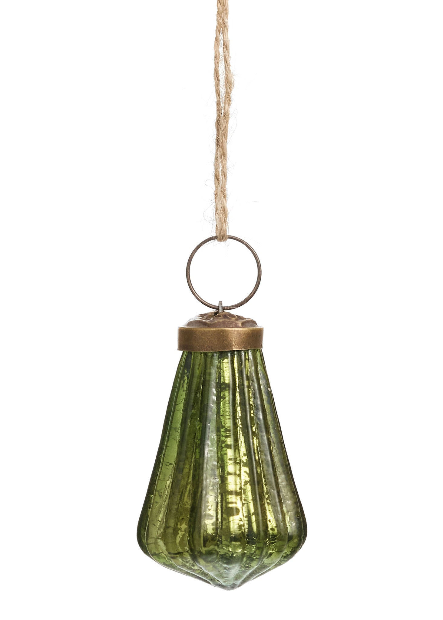 Green Glass Bell Ornament