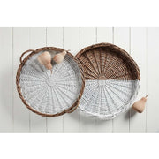 Willow Basket Tray Set