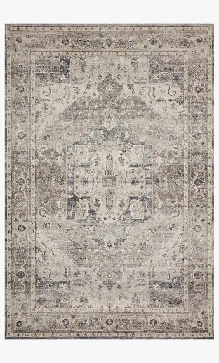 Hathaway Rug - Steel/Ivory - 2'6" x 7'6" - No Rug Pad