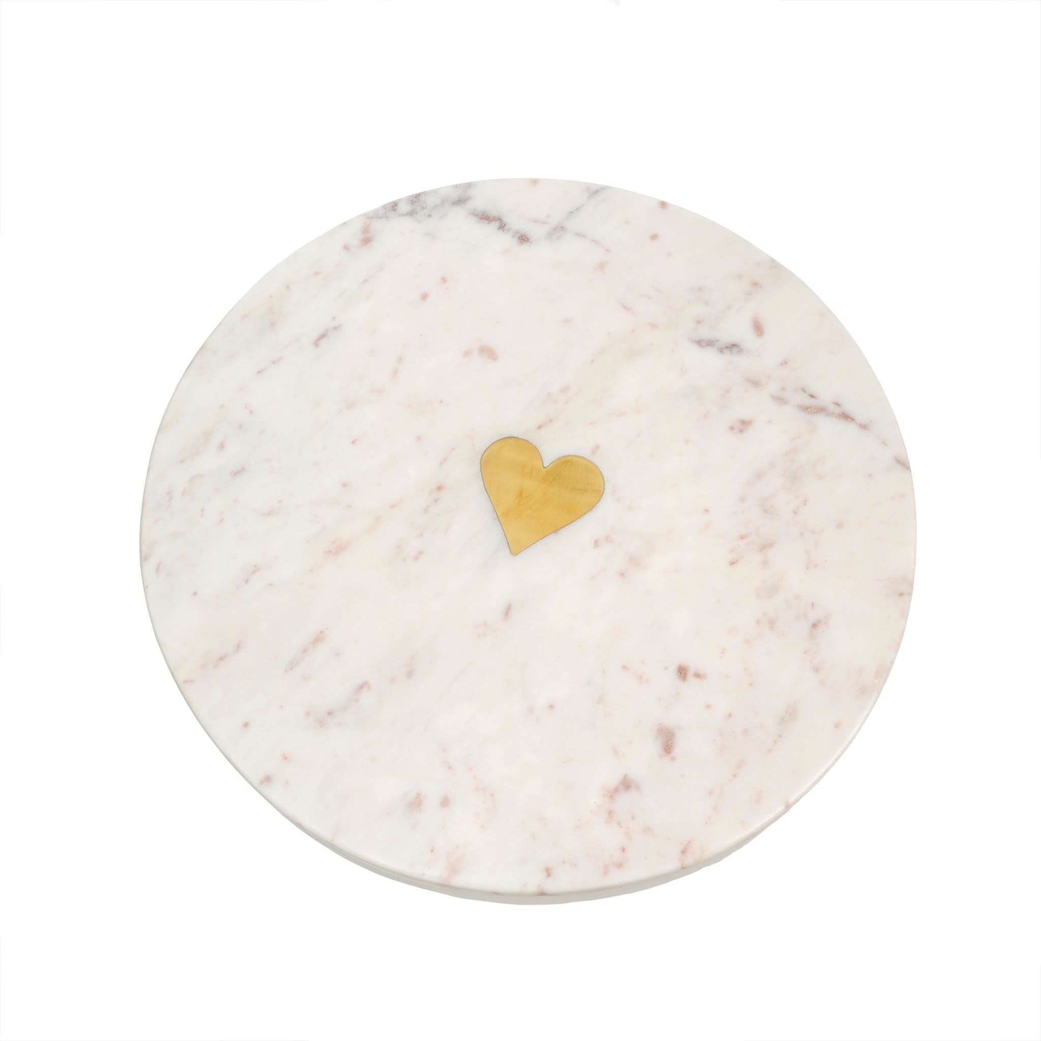 Sweet Heart Marble Board - White