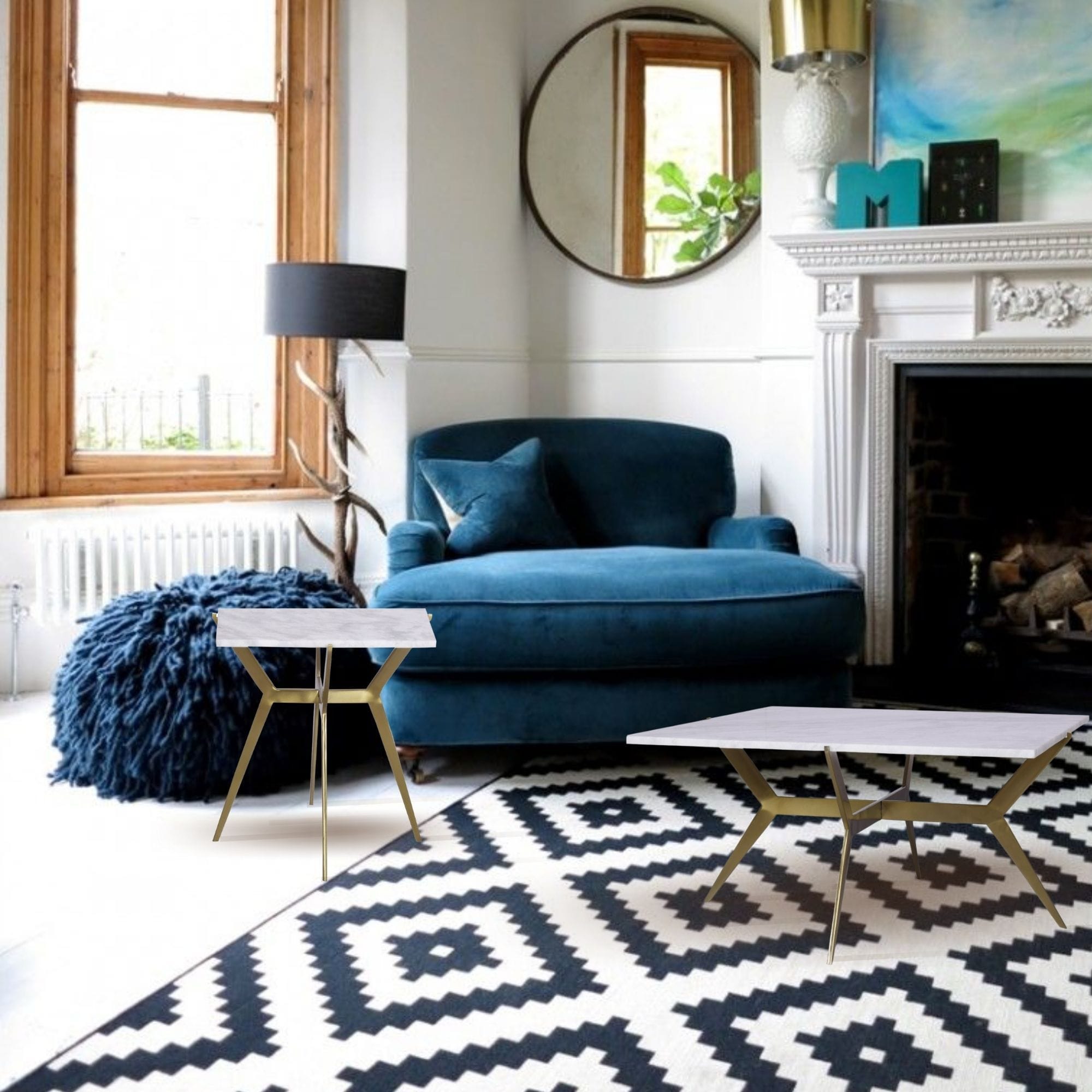 Sevi Square Marble Coffee Table