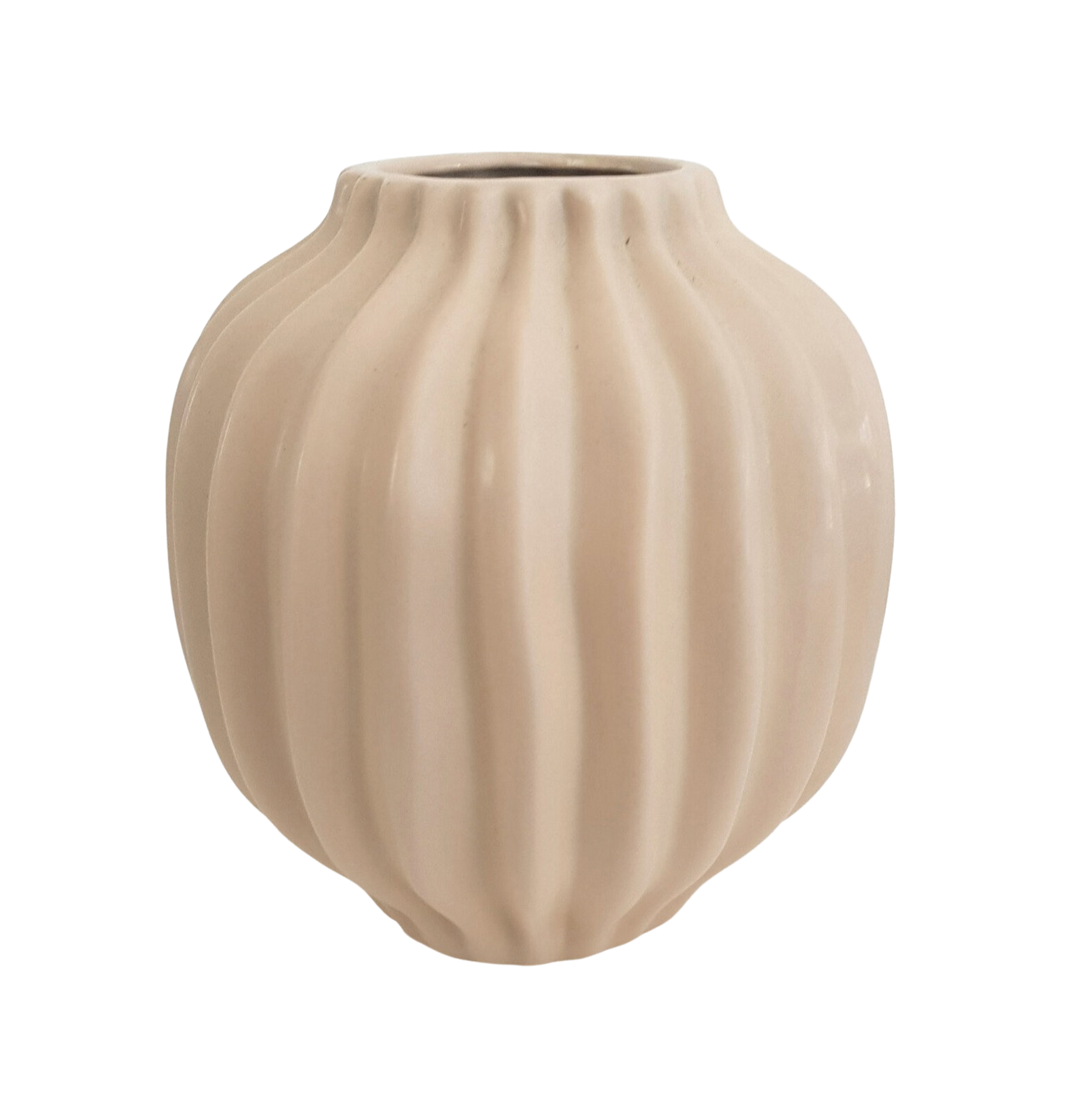 Rowan Vase - Short - Matte Oatmeal