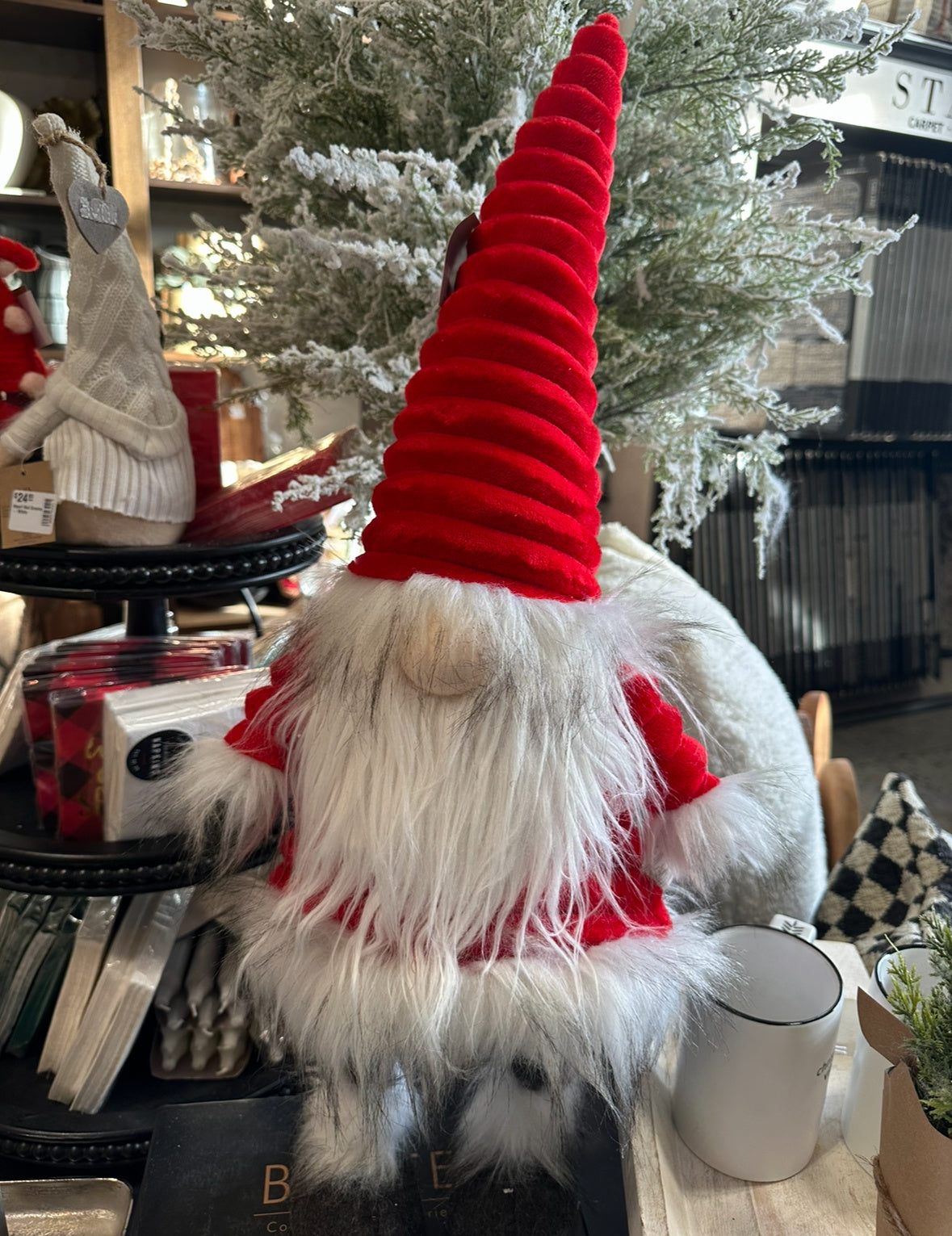 Velvet Standing Santa