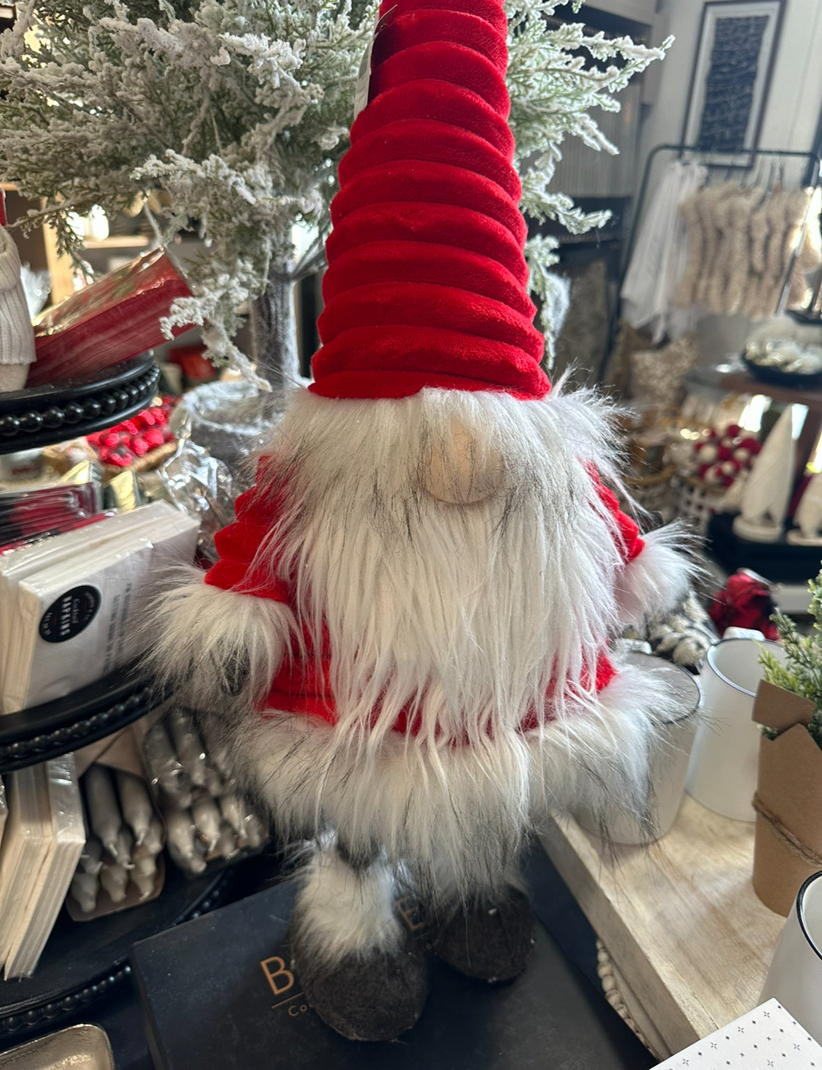 Velvet Standing Santa
