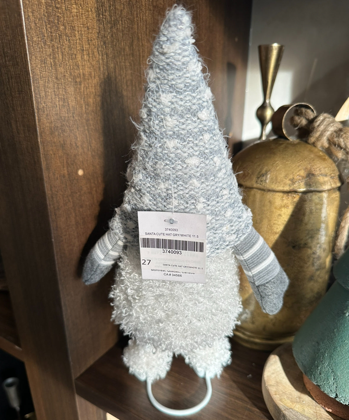 Cute Hat Santa - Grey/White